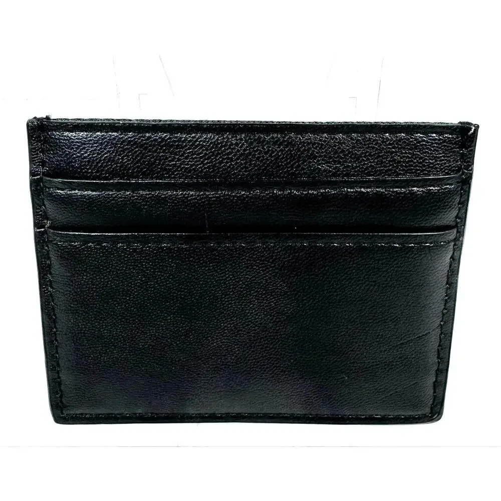 A New Day Black Card Holder Wallet Minimalist Slim Faux Leather New Without Tags
